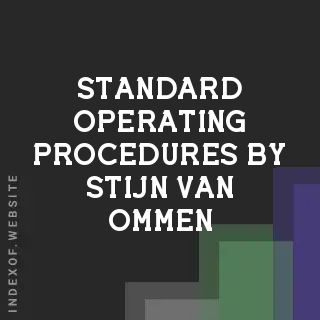 Standard Operating Procedures by Stijn van Ommen | Indexof