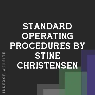 Standard Operating Procedures by Stine Christensen | Indexof