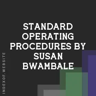 Standard Operating Procedures by Susan Bwambale | Indexof