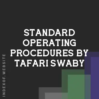 Standard Operating Procedures by Tafari Swaby | Indexof