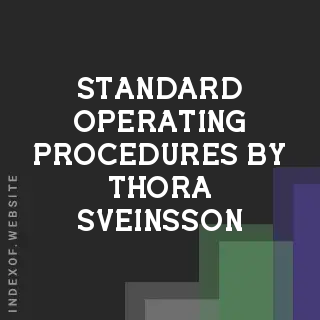 Standard Operating Procedures by Thora Sveinsson | Indexof