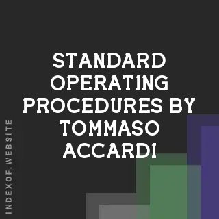 Standard Operating Procedures by Tommaso Accardi | Indexof