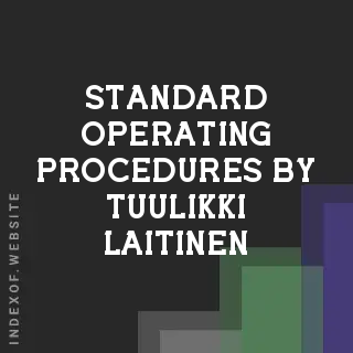 Standard Operating Procedures by Tuulikki Laitinen | Indexof