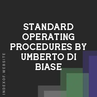 Standard Operating Procedures by Umberto Di Biase | Indexof