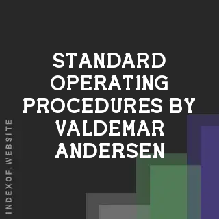 Standard Operating Procedures by Valdemar Andersen | Indexof