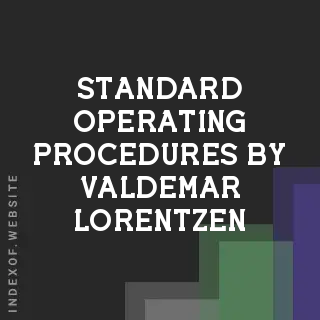 Standard Operating Procedures by Valdemar Lorentzen | Indexof