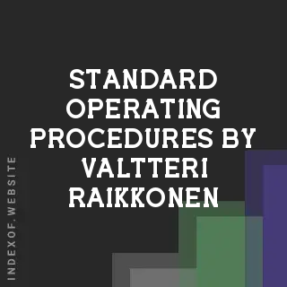 Standard Operating Procedures by Valtteri Raikkonen | Indexof