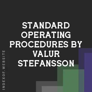 Standard Operating Procedures by Valur Stefansson | Indexof