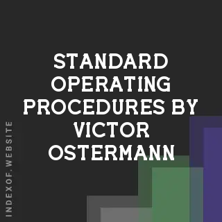 Standard Operating Procedures by Victor Ostermann | Indexof