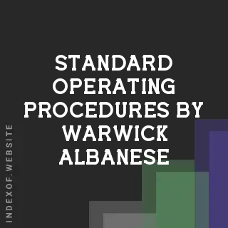 Standard Operating Procedures by Warwick Albanese | Indexof