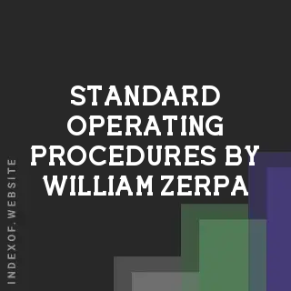 Standard Operating Procedures by William Zerpa | Indexof