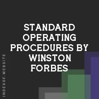 Standard Operating Procedures by Winston Forbes | Indexof