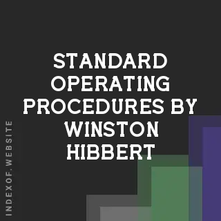 Standard Operating Procedures by Winston Hibbert | Indexof