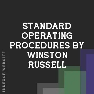 Standard Operating Procedures by Winston Russell | Indexof