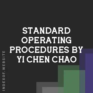 Standard Operating Procedures by Yi-chen Chao | Indexof
