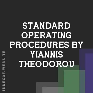 Standard Operating Procedures by Yiannis Theodorou | Indexof