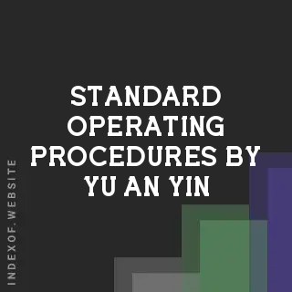 Standard Operating Procedures by Yu-an Yin | Indexof
