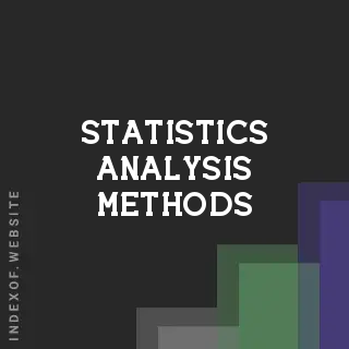 statistics analysis methods | Indexof