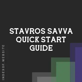 Stavros Savva Quick Start Guide | Indexof