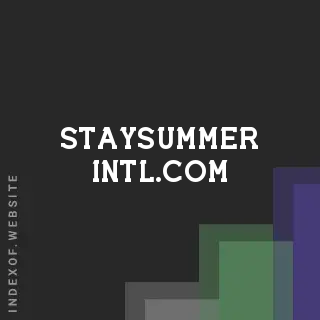 staysummer-intl.com by Kari Eggertsdottir site -  Indexof