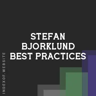 Stefan Bjorklund Best Practices | Indexof