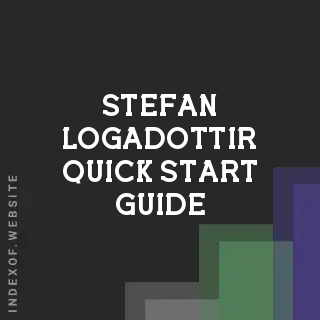 Stefan Logadottir Quick Start Guide | Indexof