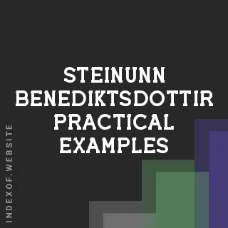 Steinunn Benediktsdottir Practical Examples | Indexof