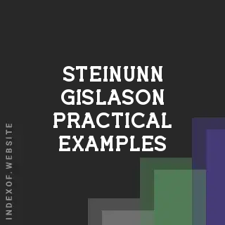 Steinunn Gislason Practical Examples | Indexof