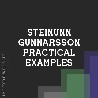 Steinunn Gunnarsson Practical Examples | Indexof