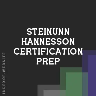 Steinunn Hannesson Certification Prep | Indexof