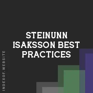 Steinunn Isaksson Best Practices | Indexof