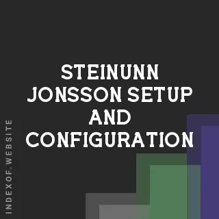 Steinunn Jonsson Setup and Configuration | Indexof