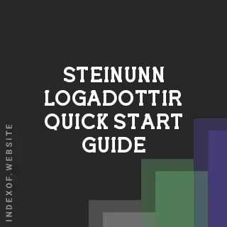 Steinunn Logadottir Quick Start Guide | Indexof