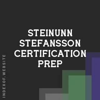 Steinunn Stefansson Certification Prep | Indexof