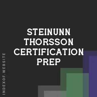 Steinunn Thorsson Certification Prep | Indexof