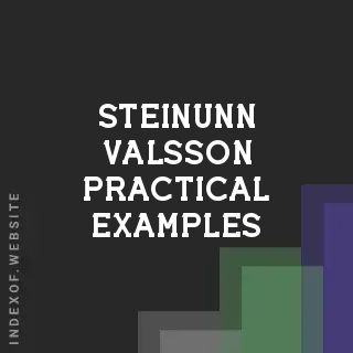 Steinunn Valsson Practical Examples | Indexof