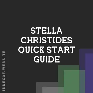 Stella Christides Quick Start Guide | Indexof