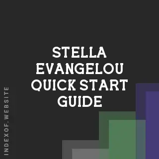 Stella Evangelou Quick Start Guide | Indexof