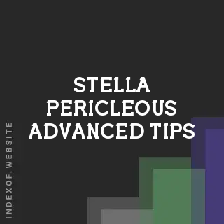 Stella Pericleous Advanced Tips | Indexof
