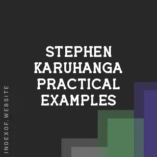 Stephen Karuhanga Practical Examples | Indexof