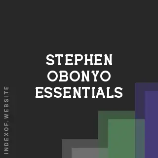Stephen Obonyo Essentials | Indexof