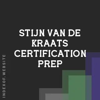Stijn van de Kraats Certification Prep | Indexof
