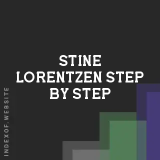 Stine Lorentzen Step-by-Step | Indexof