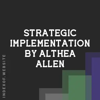 Strategic Implementation by Althea Allen | Indexof