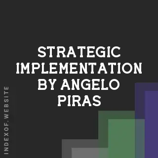Strategic Implementation by Angelo Piras | Indexof