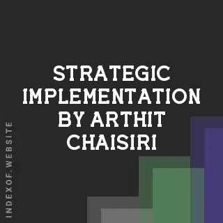 Strategic Implementation by Arthit Chaisiri | Indexof