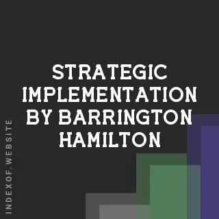 Strategic Implementation by Barrington Hamilton | Indexof