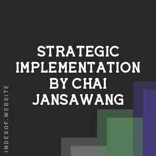 Strategic Implementation by Chai Jansawang | Indexof