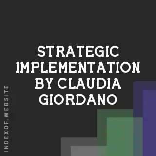 Strategic Implementation by Claudia Giordano | Indexof