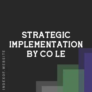 Strategic Implementation by Co Le | Indexof